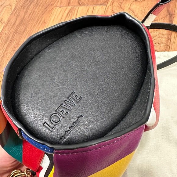 Mini Striped Leather Shoulder Elephant Bag In Multicolor - Picture 8 of 15